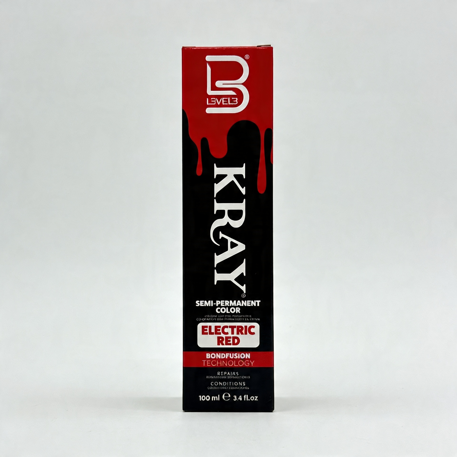 L3VEL3 ELECTRIC RED SEMI PERMANENT COLOR TUBE 100 ml