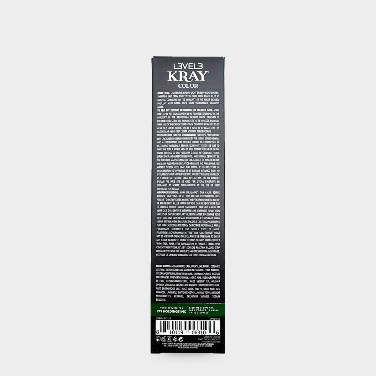 L3VEL3 Green Semi Permanent Color Tube 100 ml — Reverso