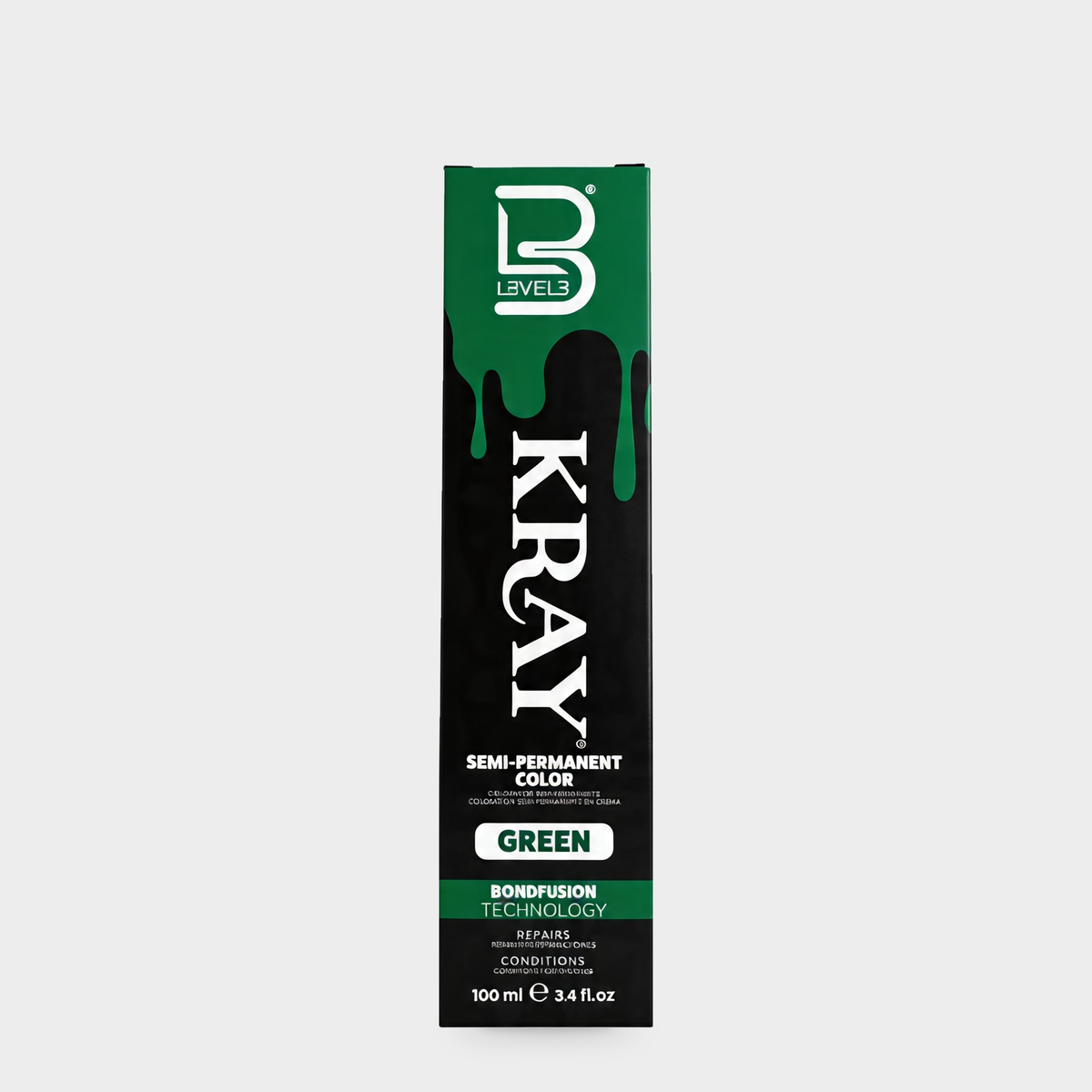 L3VEL3 Green Semi Permanent Color Tube 100 ml — Portada