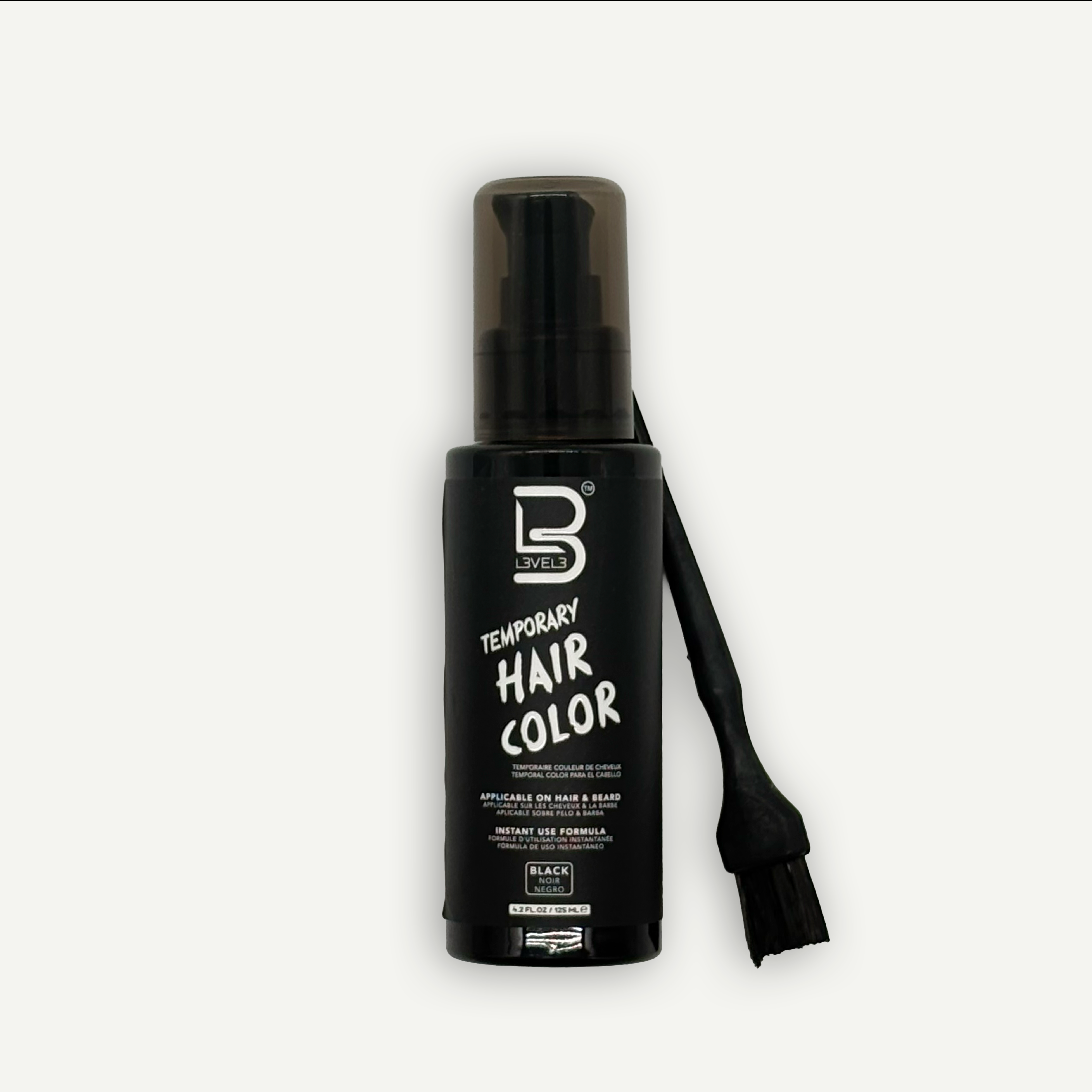 L3VEL3 TEMPORARY BEARD COLOR BLACK 125ML