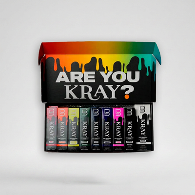 L3VEL3 KRAY COLOR INTRO KIT 17 COLORS WITH BOX AND COLOR HAIR SWATCH