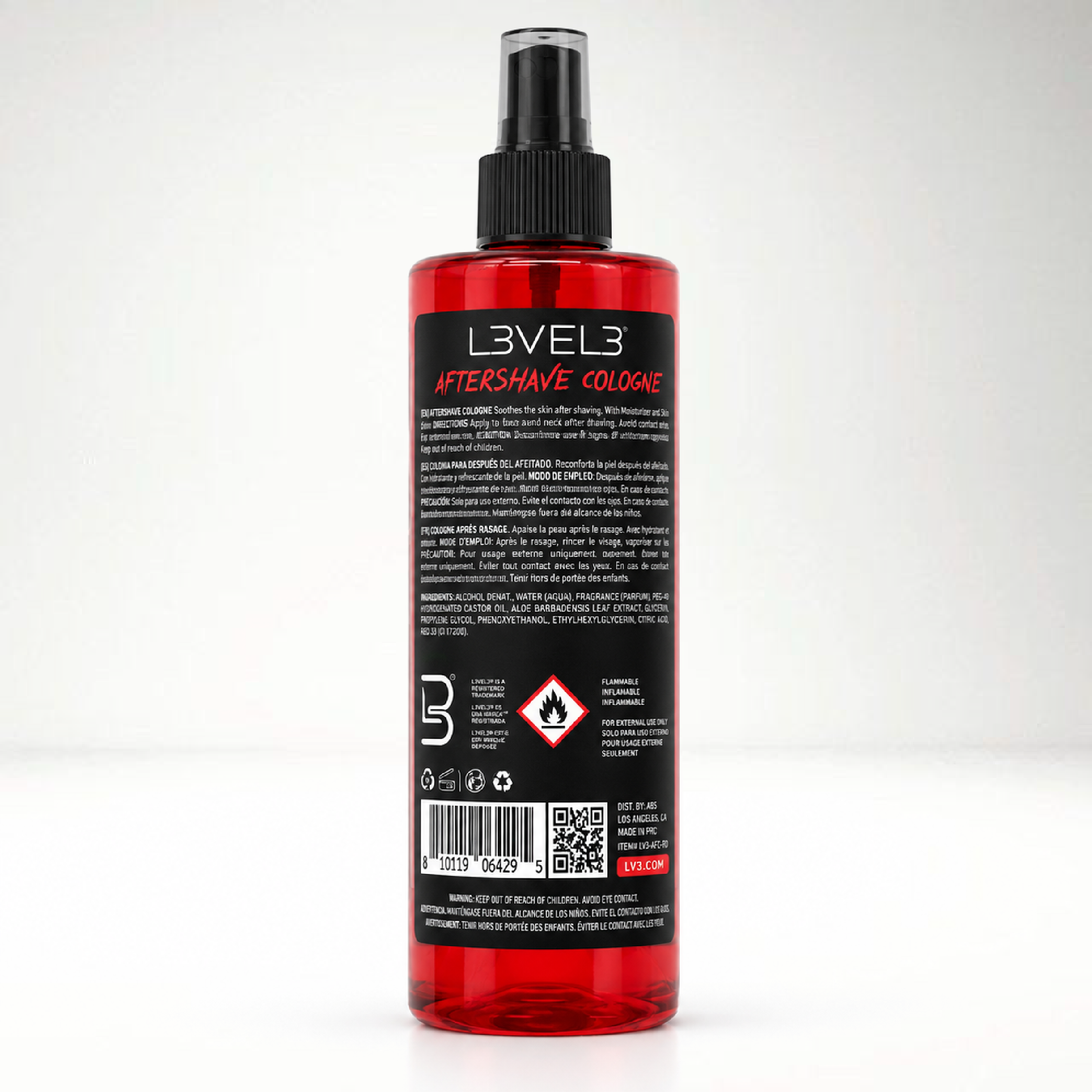 L3VEL3 Aftershave Cologne Flame 400 ml