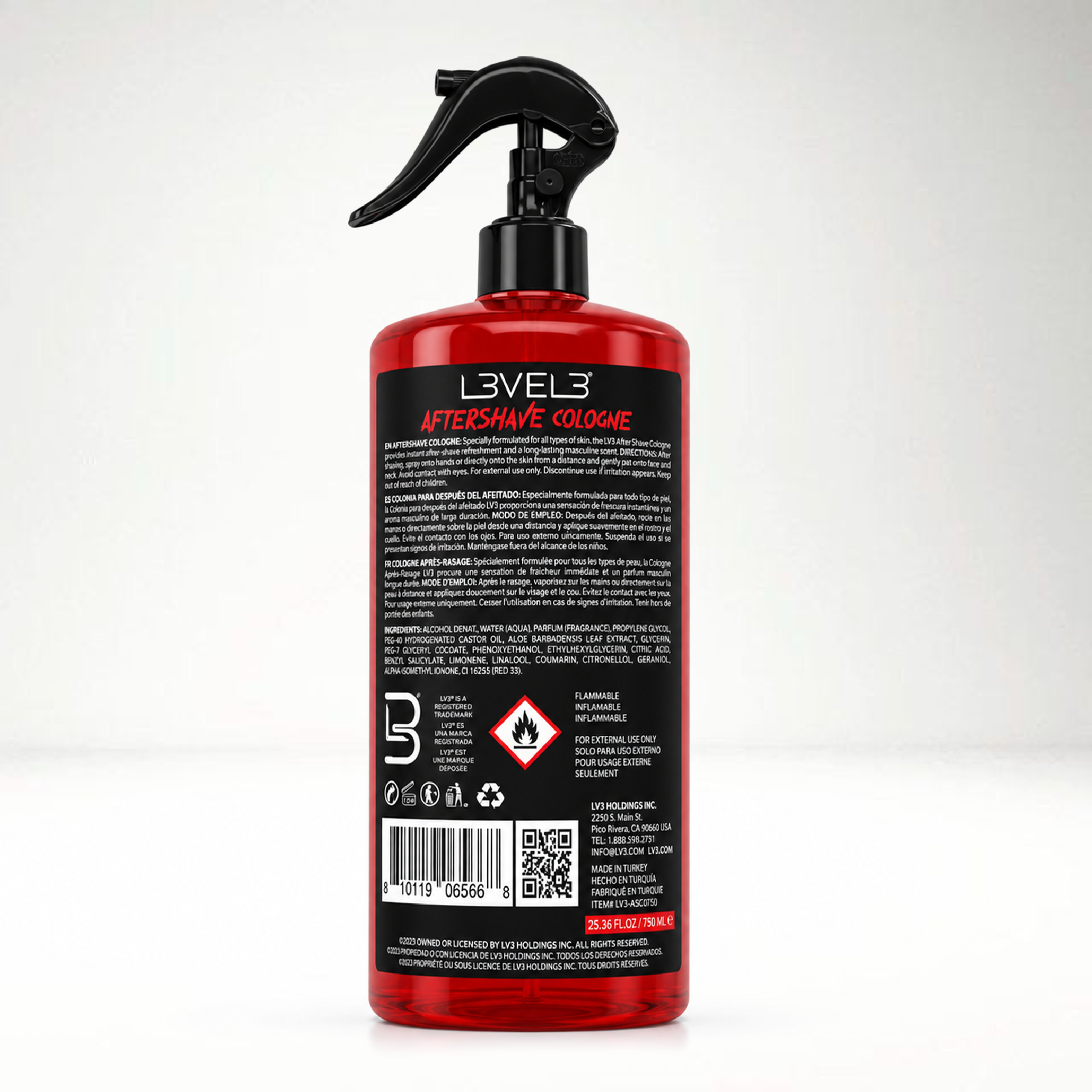 L3VEL3 Aftershave Cologne Flame 750 ml