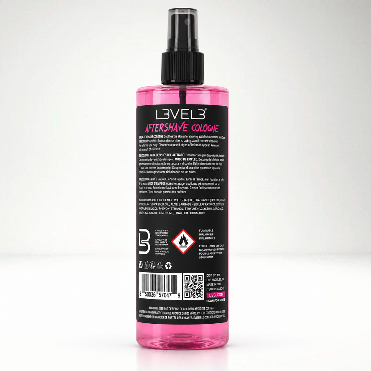 L3VEL3 Aftershave Cologne Rose 400 ml