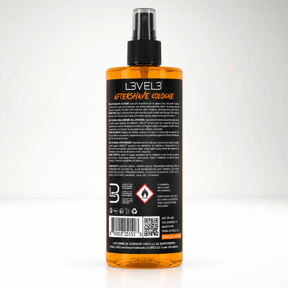 L3VEL3 Aftershave Cologne Vibrant 400 ml