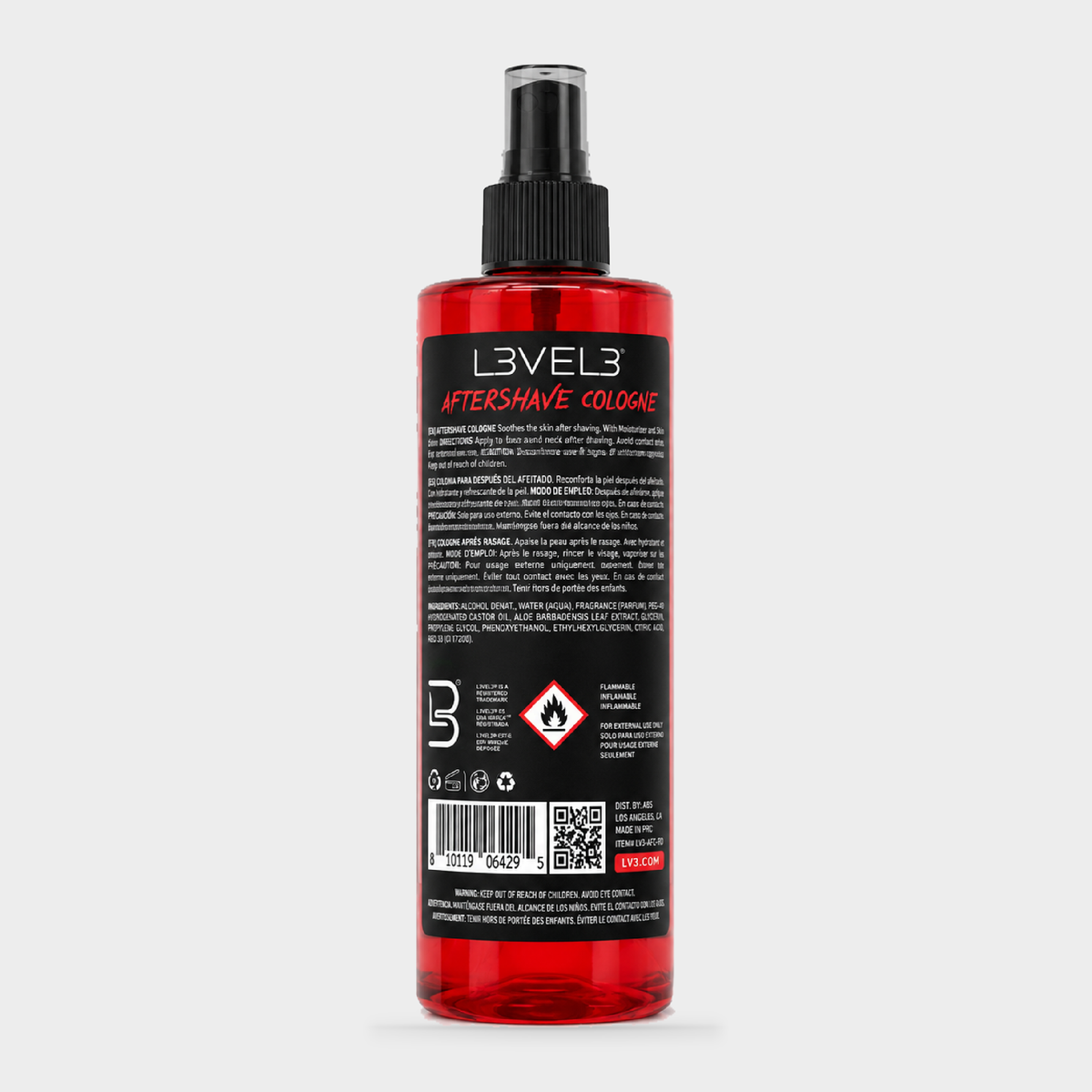 L3VEL3 Aftershave Cologne Flame 400 ml