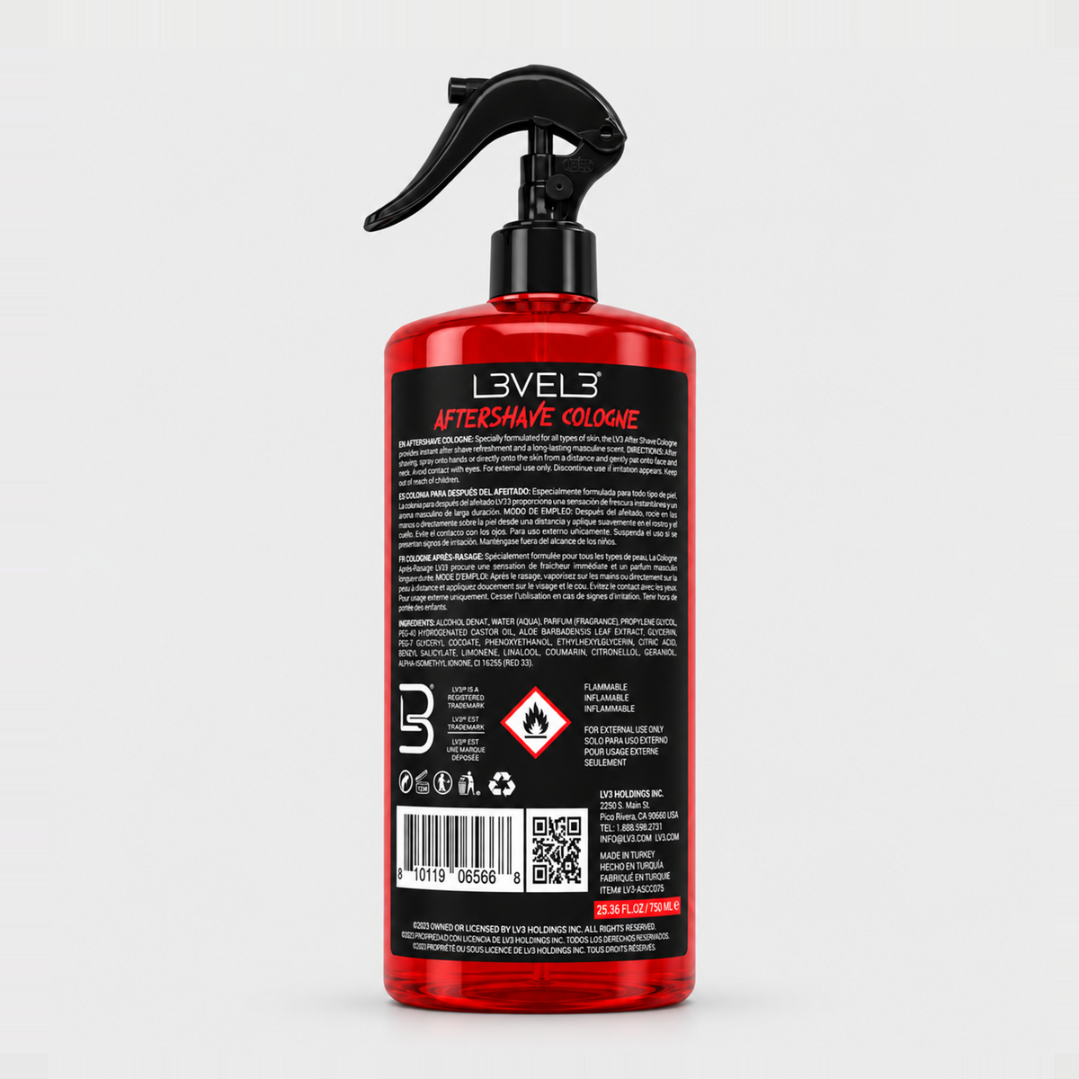 L3VEL3 Aftershave Cologne Flame 750 ml - Reverso