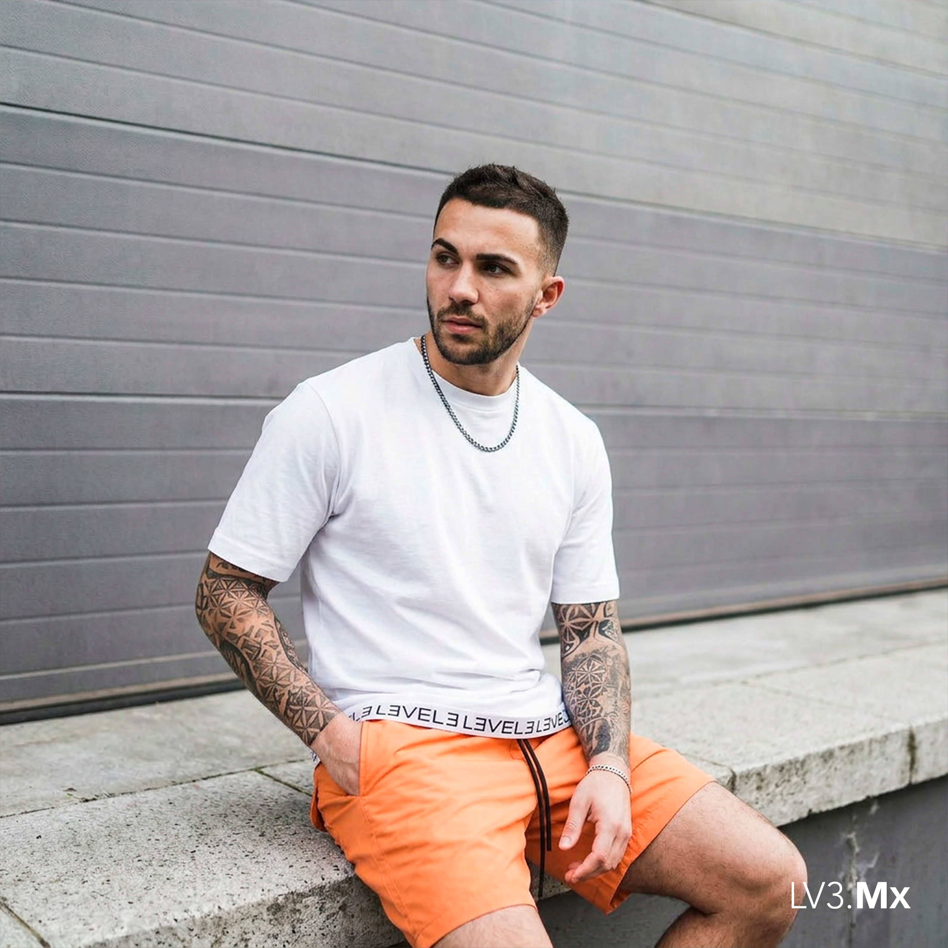 L3VEL3 STRAP T-SHIRT - BLANCO
