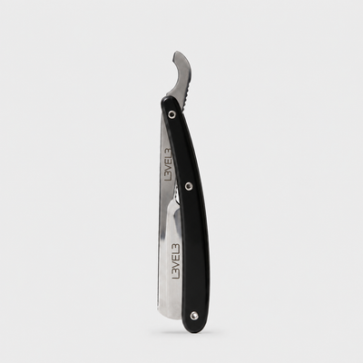L3VEL3 Black Turkish Razor — Vista cerrada