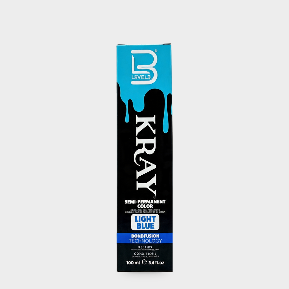 L3VEL3 Light Blue Semi Permanent Color Tube 100 ml — Portada