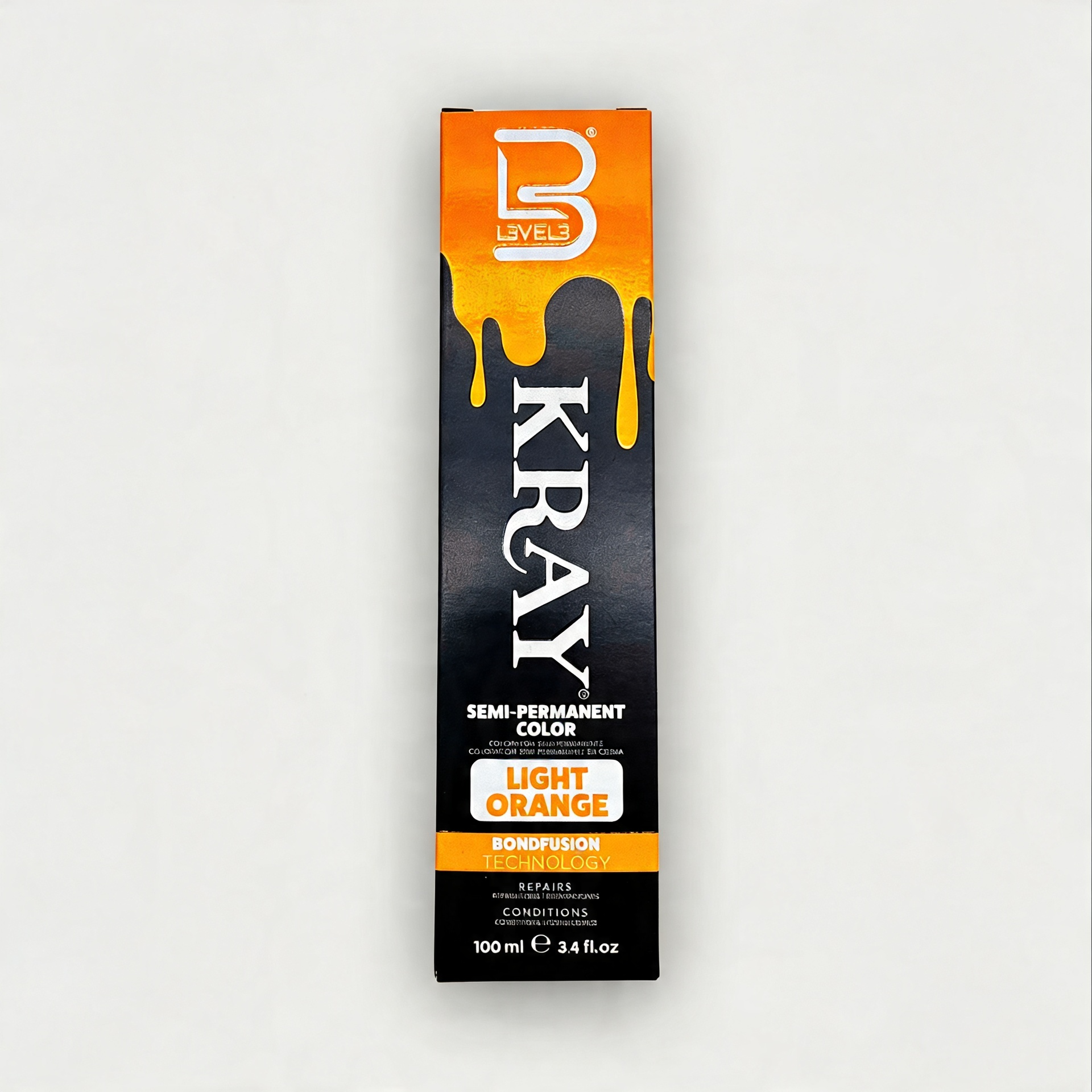 L3VEL3 LIGHT ORANGE SEMI PERMANENT COLOR TUBE 100 ml