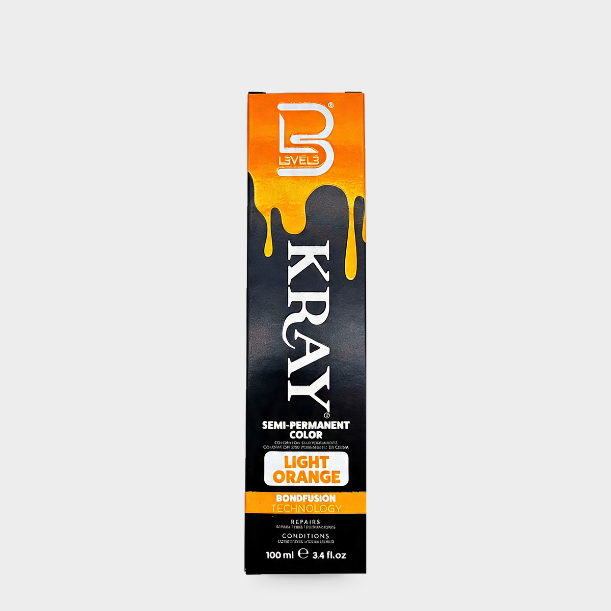 L3VEL3 Light Orange Semi Permanent Color Tube 100 ml — Portada