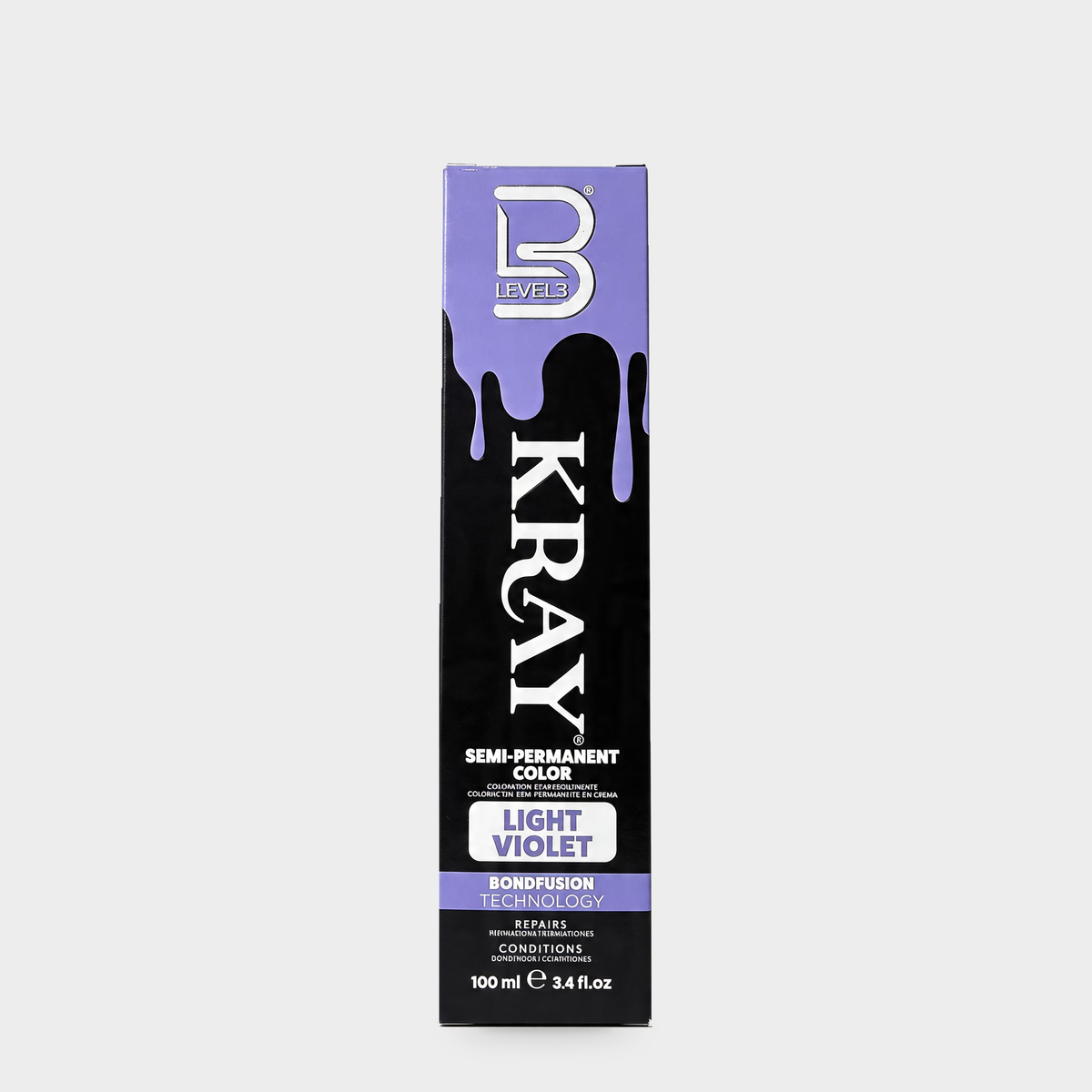 L3VEL3 Light Violet Semi Permanent Color Tube 100 ml — Portada