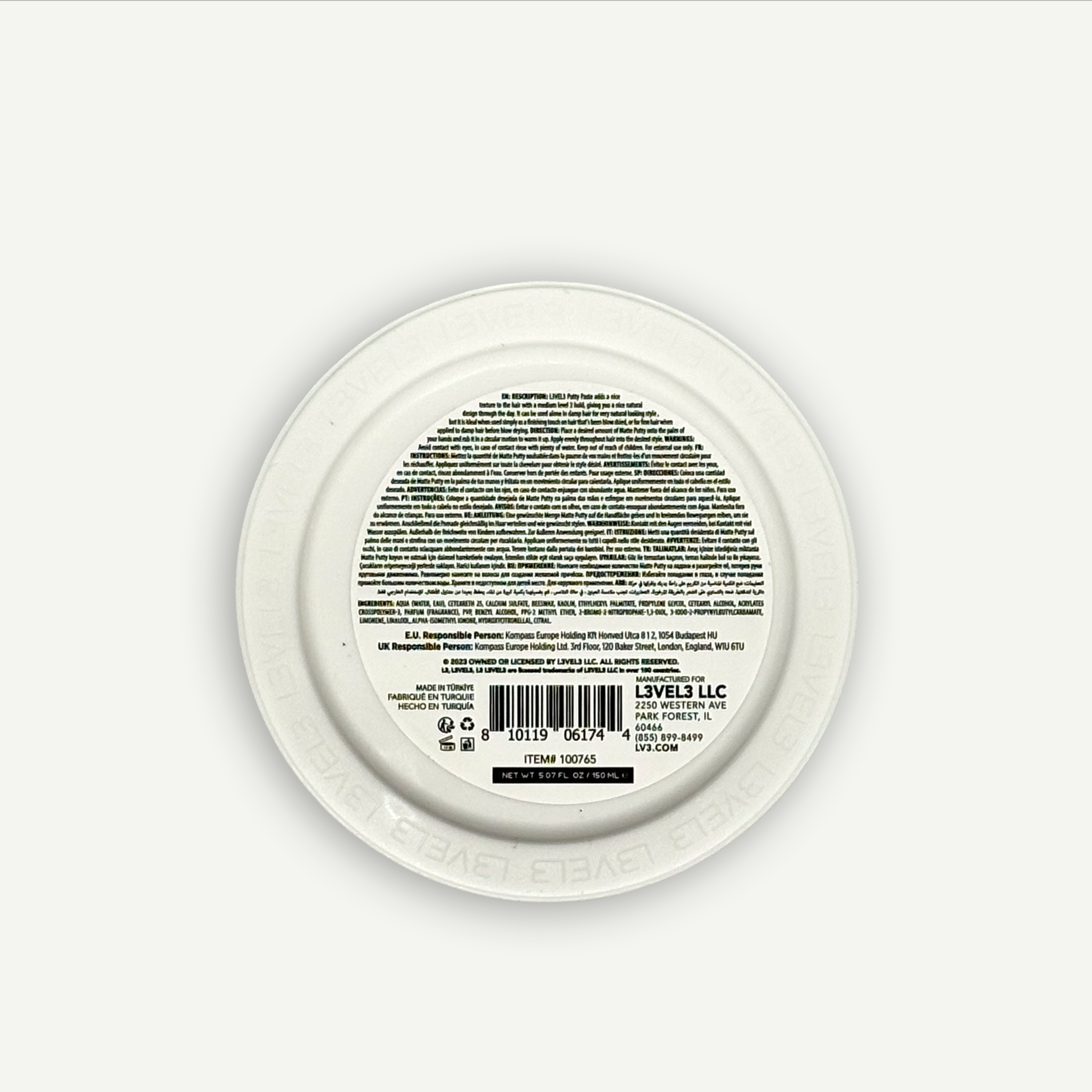 L3VEL3 MATTE PUTTY PASTE 150ML