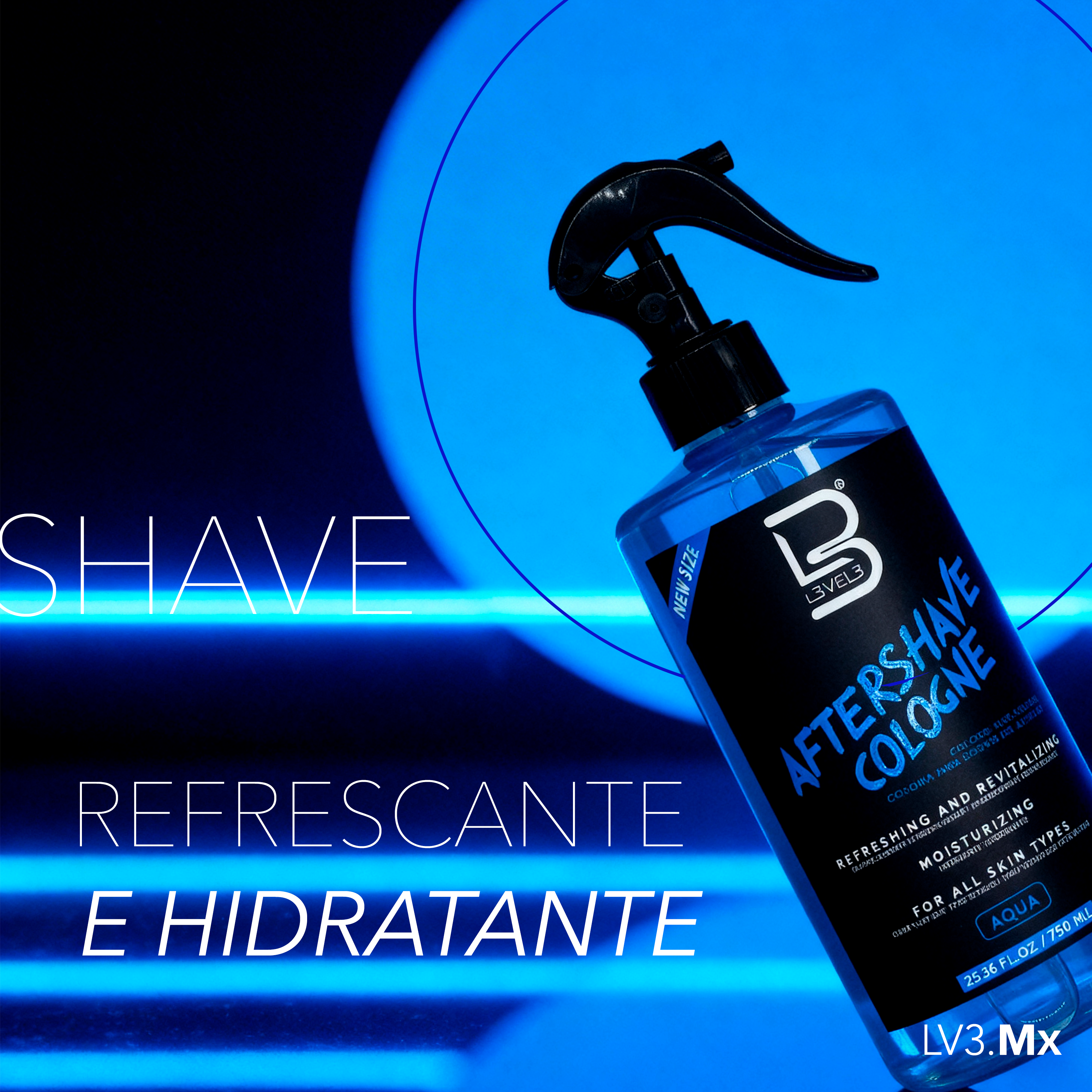 L3VEL3 Aftershave Cologne Aqua 750ml