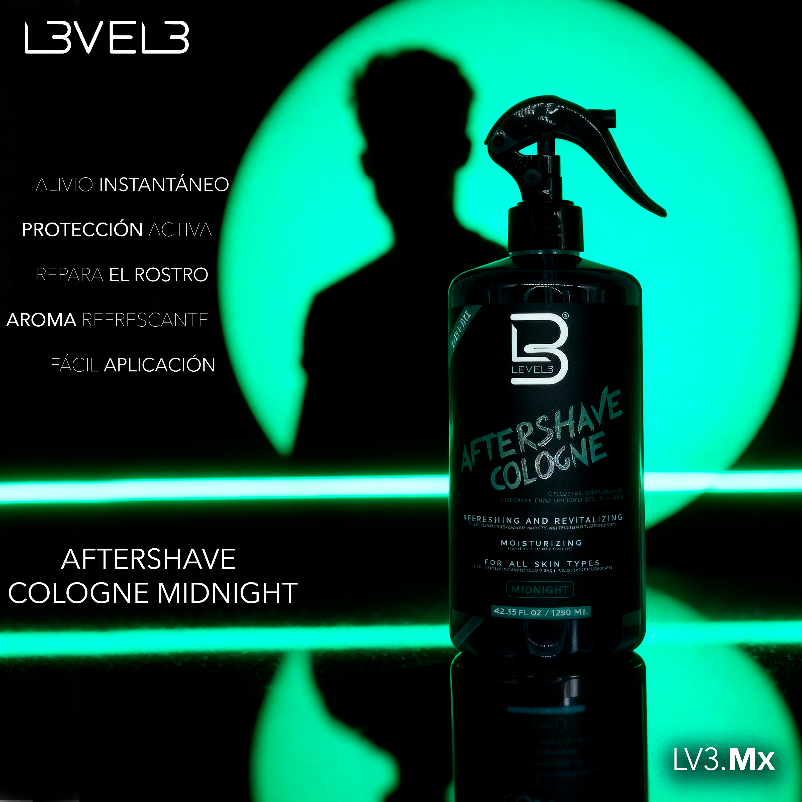L3VEL3 Aftershave Cologne Midnight 750ml