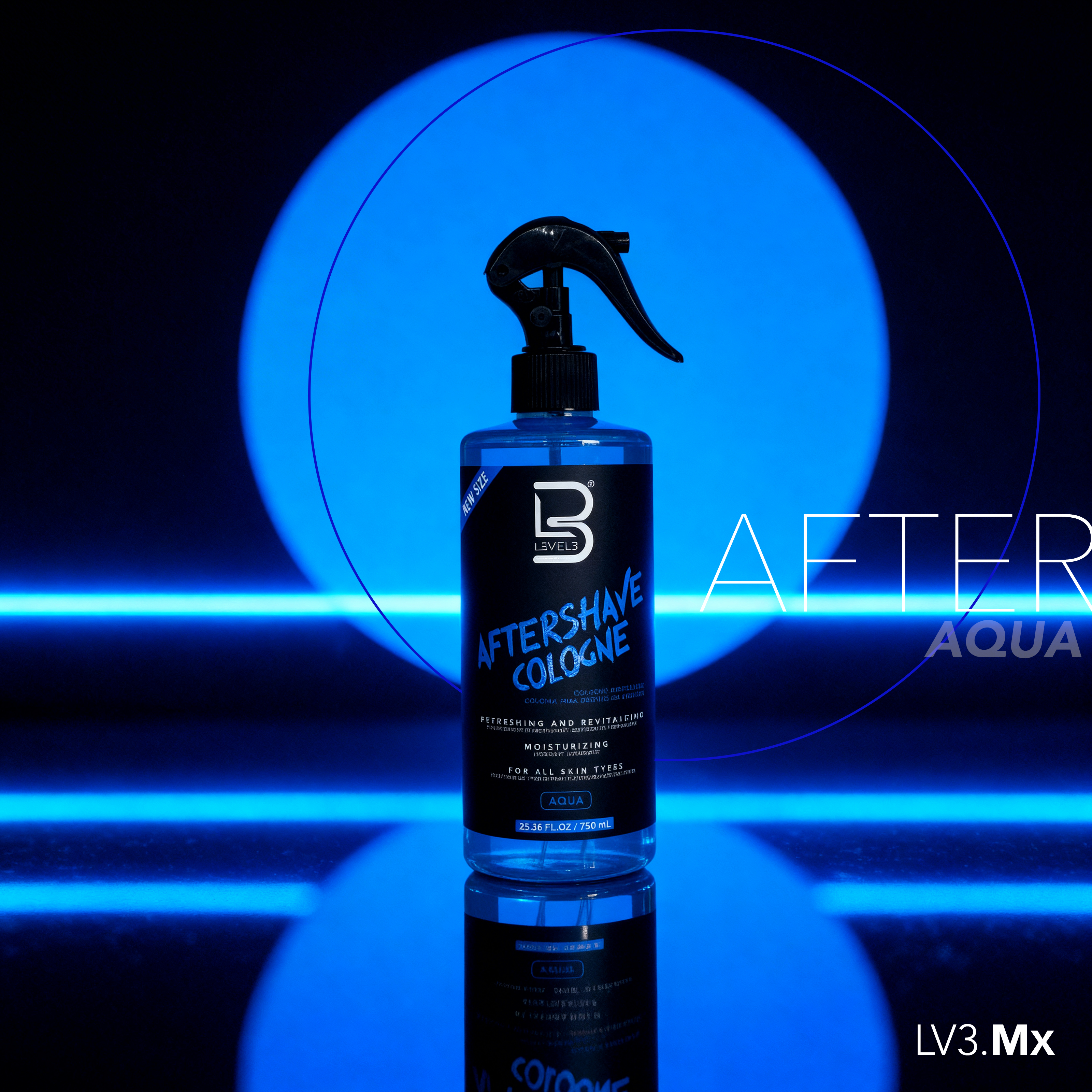 L3VEL3 Aftershave Cologne Aqua 750ml