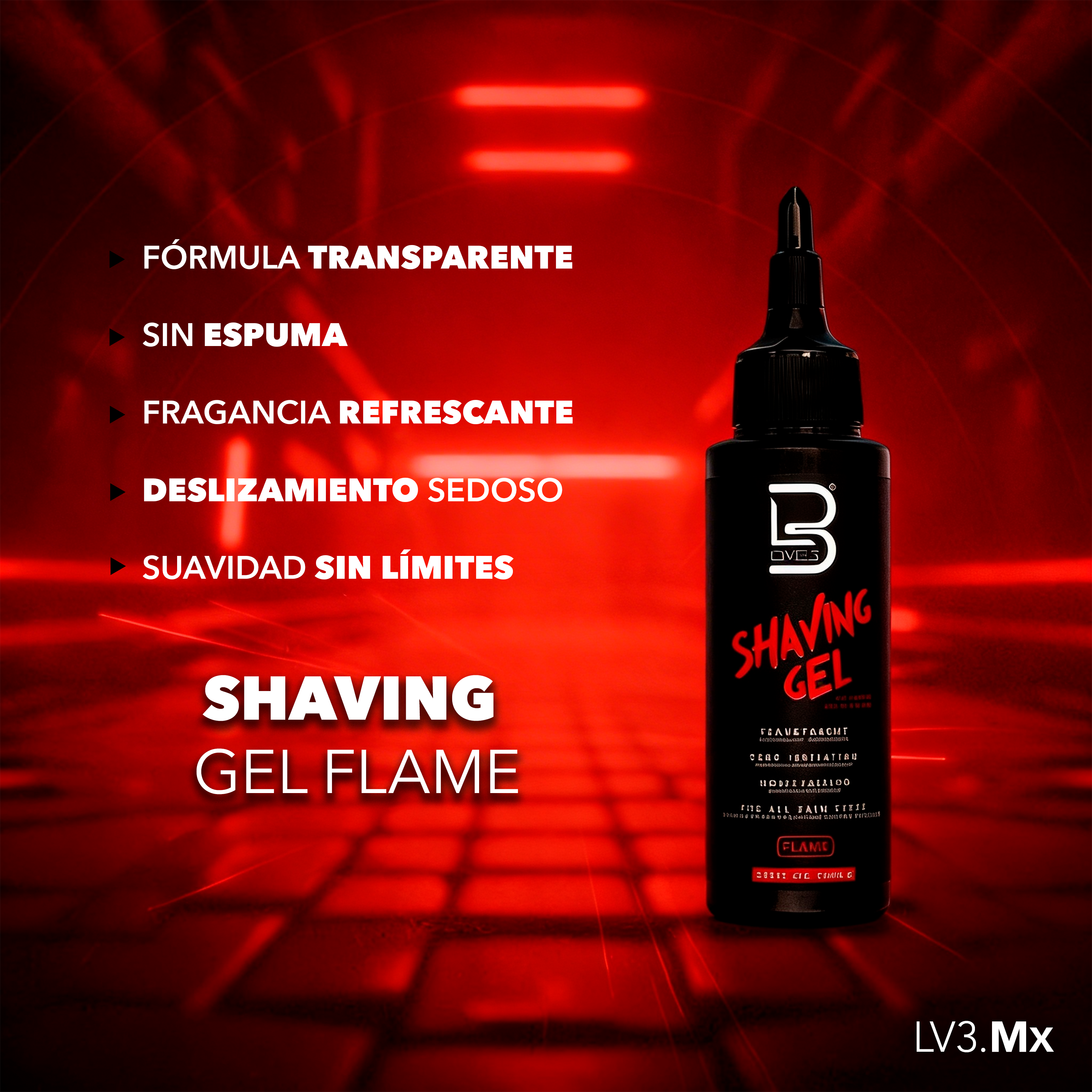 L3VEL3 Shaving Gel Flame 100 ml