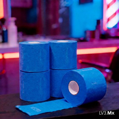 L3VEL3 5 ROLLS (100EACH) NECK PAPER BLUE
