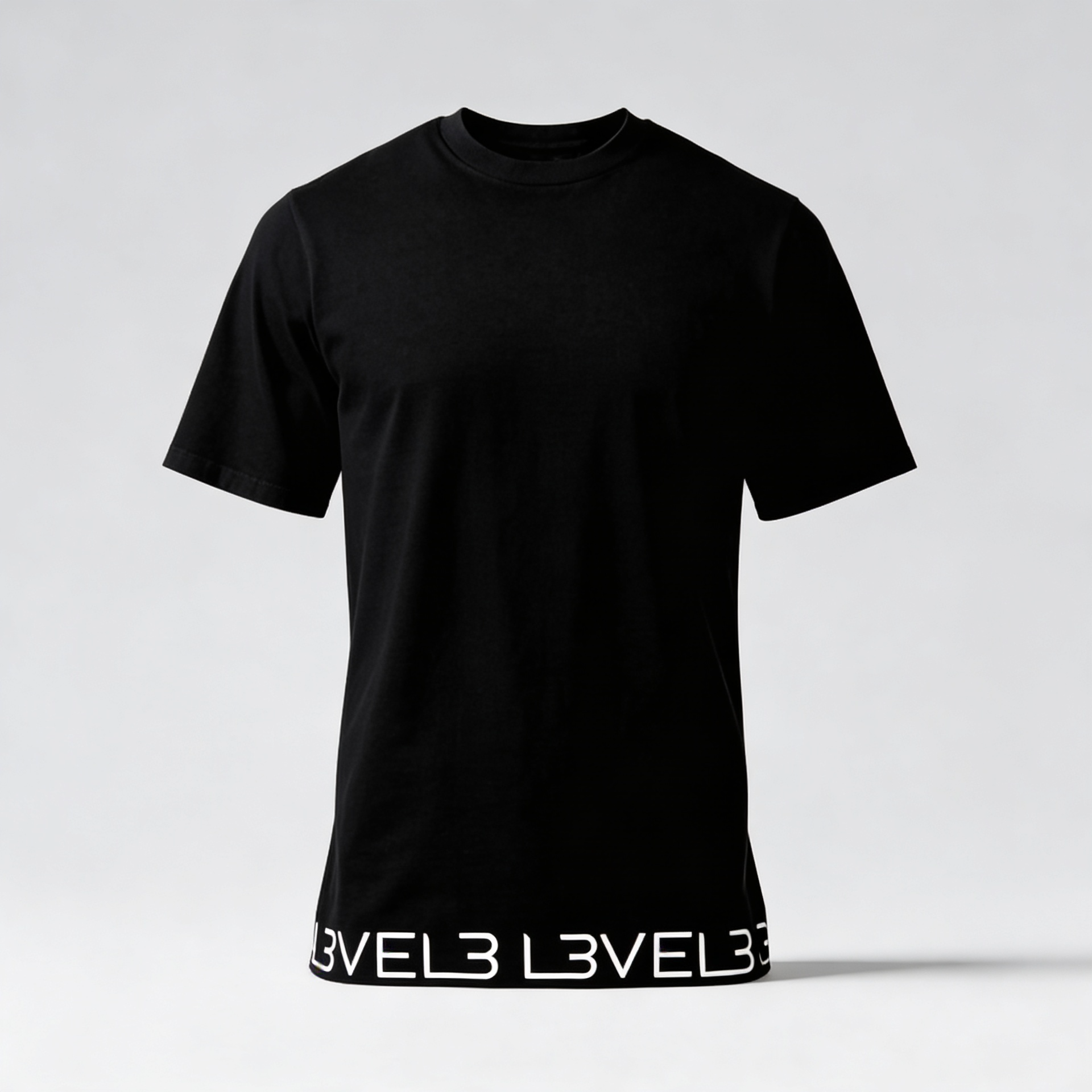 L3VEL3 PREMIUM LOGO STRIP TEE - NEGRO