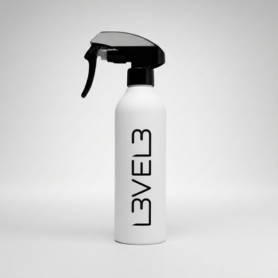 L3VEL3 RUBBERIZED WATER SPRAY BOTTLE WHITE