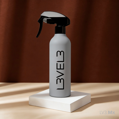 L3VEL3 RUBBERIZED WATER SPRAY BOTTLE GREY