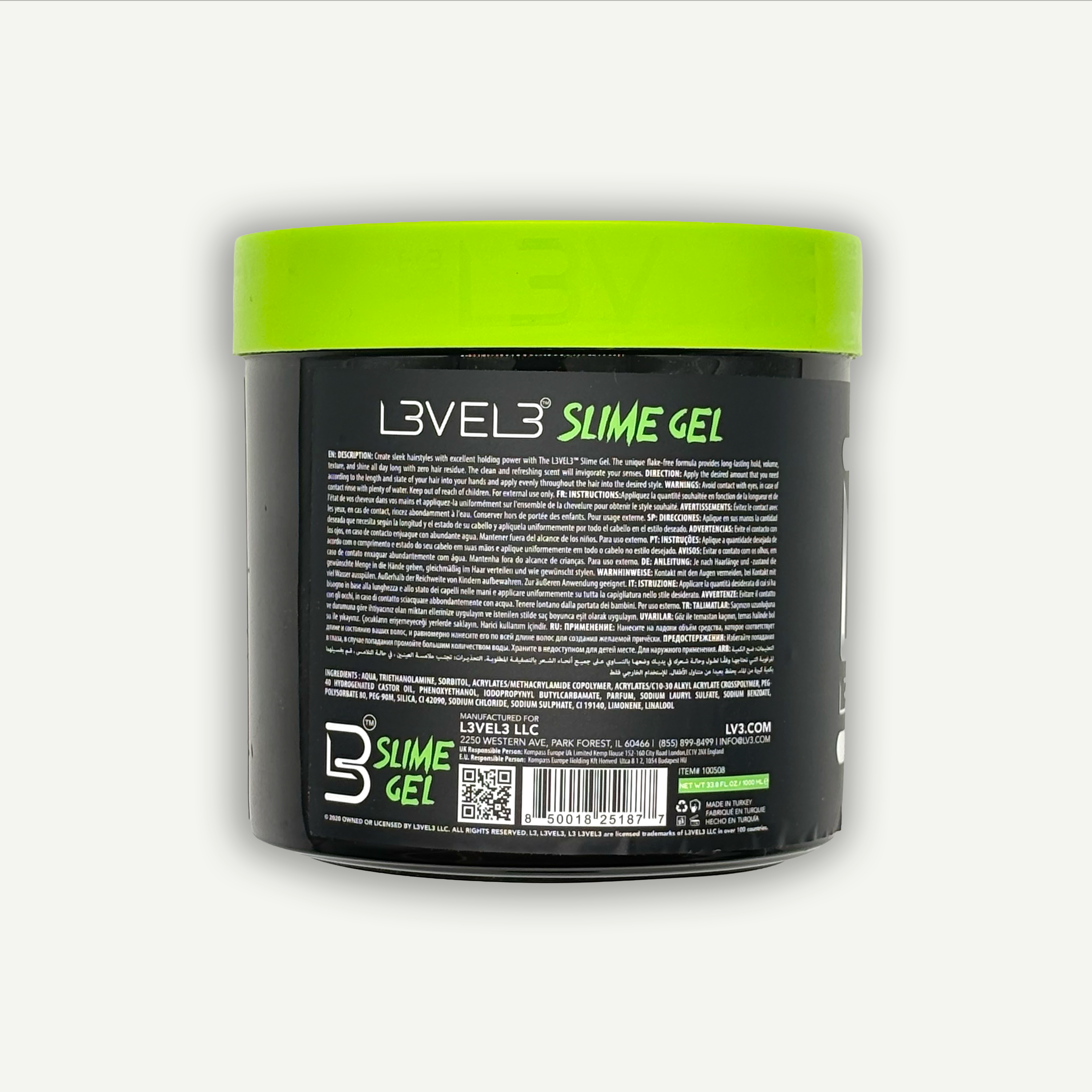 L3VEL3 Slime Hair Gel Super Strong 1000 ml
