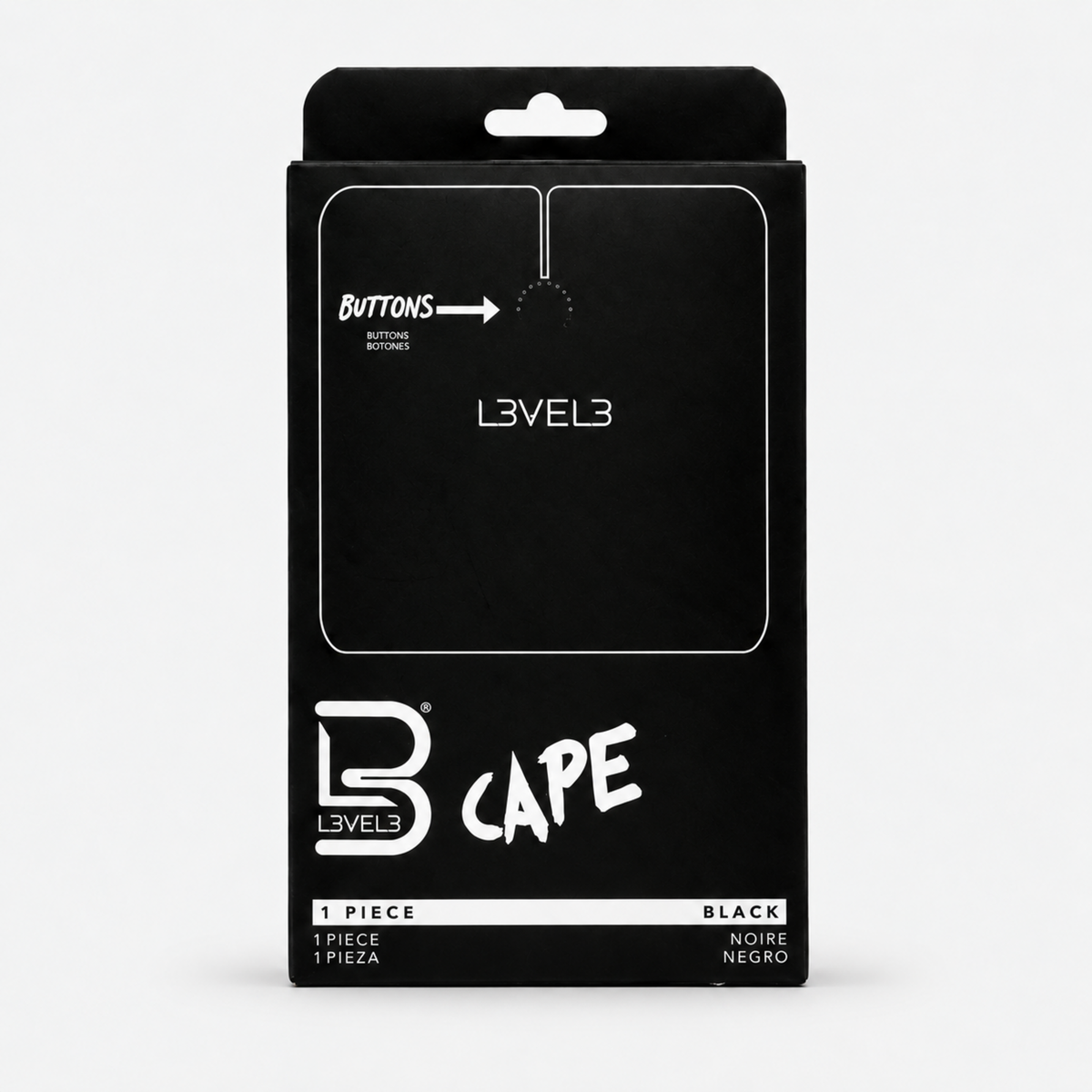 L3VEL3 Black Cape — capa negra para corte