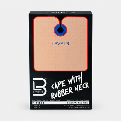 L3VEL3 Cape with Rubber Neck (Beige w/Red Trim)