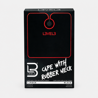 L3VEL3 Cape with Rubber Neck (Black w/Red Trim)