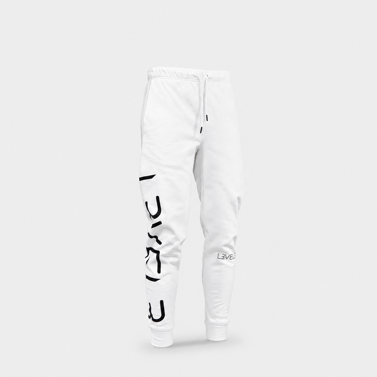 L3VEL3 Essential Joggers Pants - Blanco — Segunda vista del producto