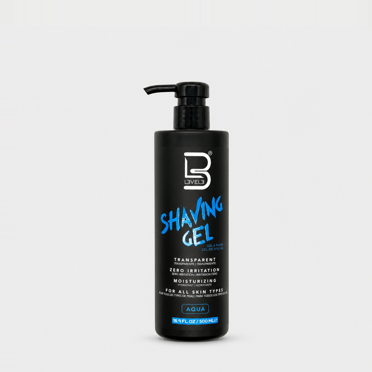 L3VEL3 Shaving Gel Aqua 500 ml — gel de afeitado