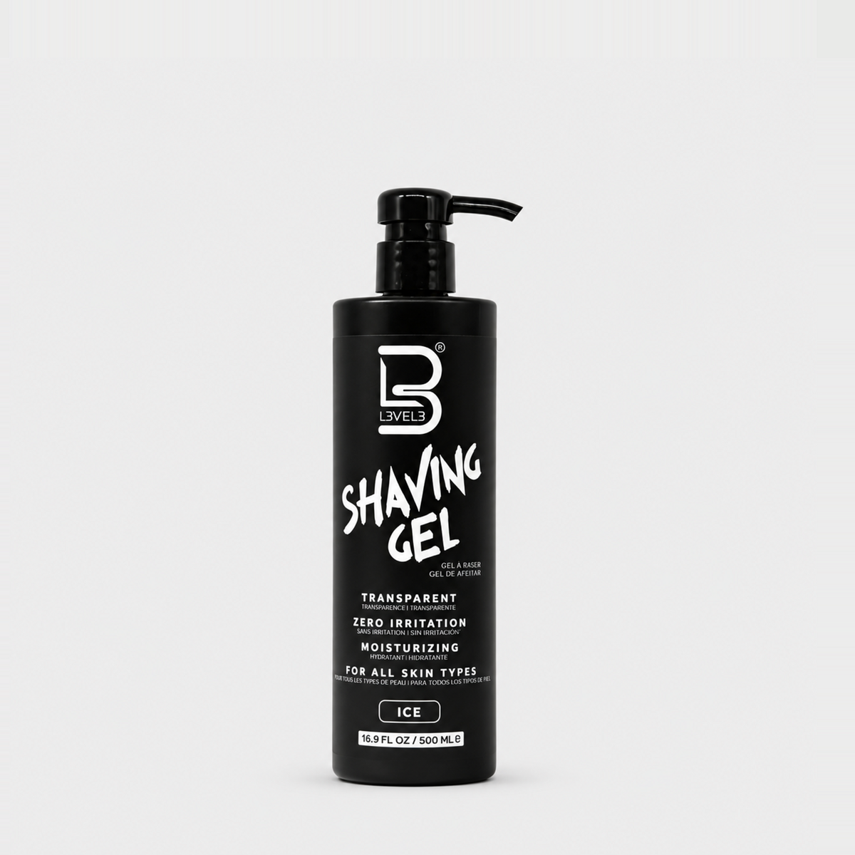 L3VEL3 Shaving Gel Ice 500 ml — gel de afeitado