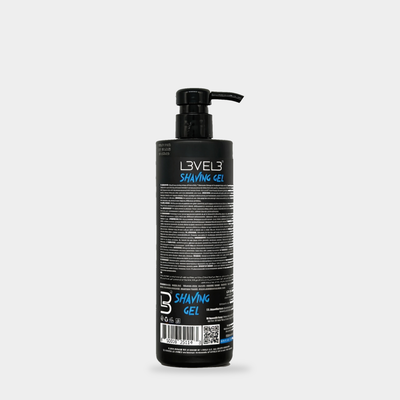 L3VEL3 Shaving Gel Aqua 500 ml — vista posterior