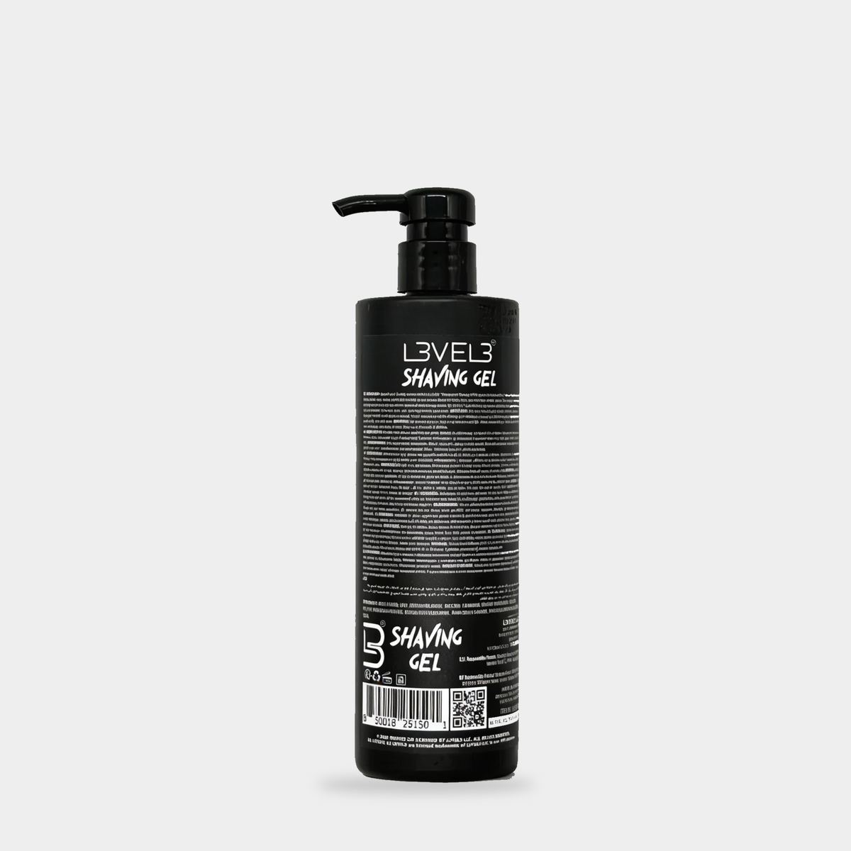 L3VEL3 Shaving Gel Ice 500 ml — vista posterior