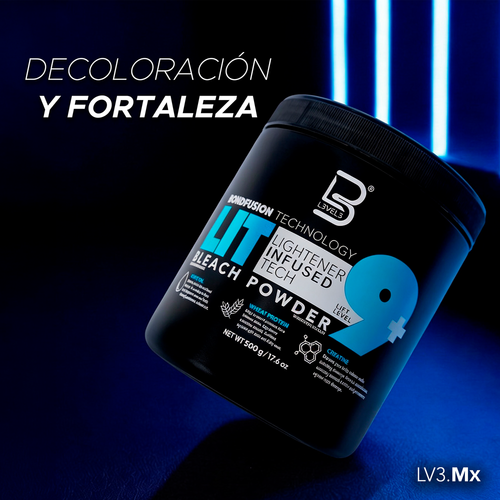 L3VEL3 LIT BLEACH POWDER LEVEL 9+ 500GR – L3VEL3 MÉXICO