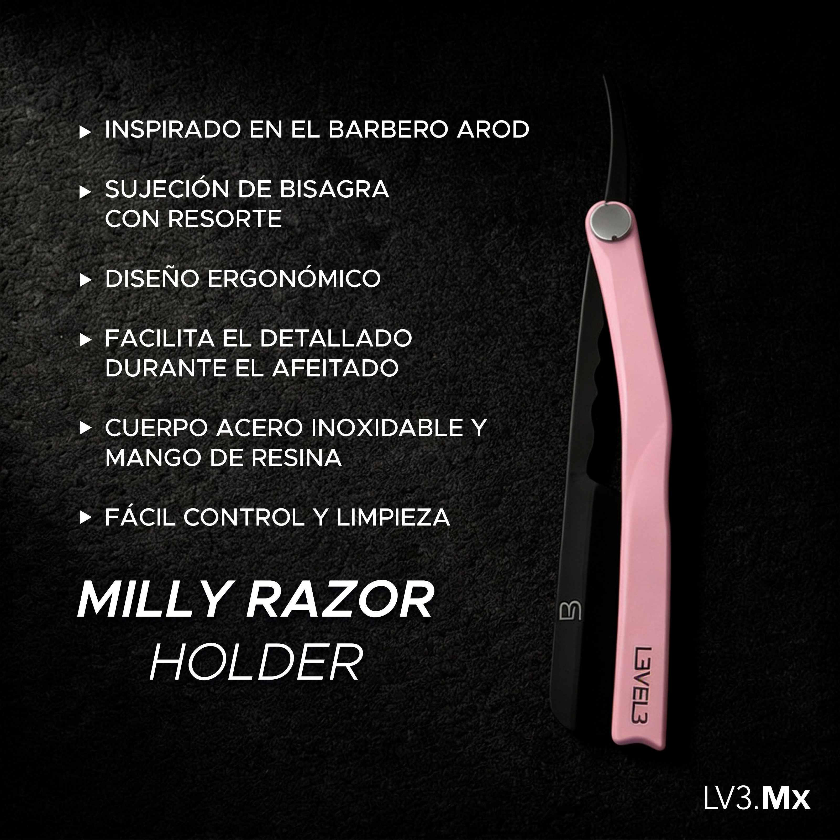 L3VEL3 BLACK/PINK MILLY RAZOR