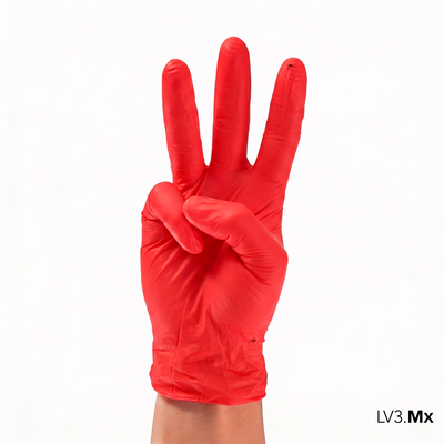 L3VEL3 NITRILE GLOVES RED-ISH  100CT