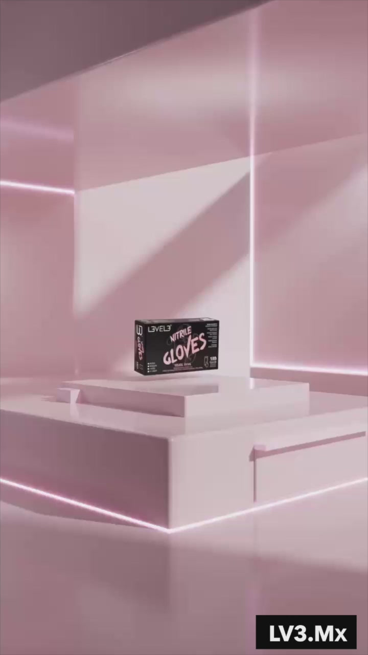 Cargar video: L3VEL3 NITRILE GLOVES PEARL-PINK
