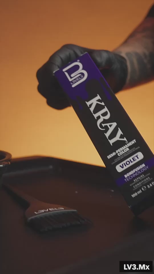 Cargar video: L3VEL3 VIOLET SEMI PERMANENT COLOR TUBE 100 ml