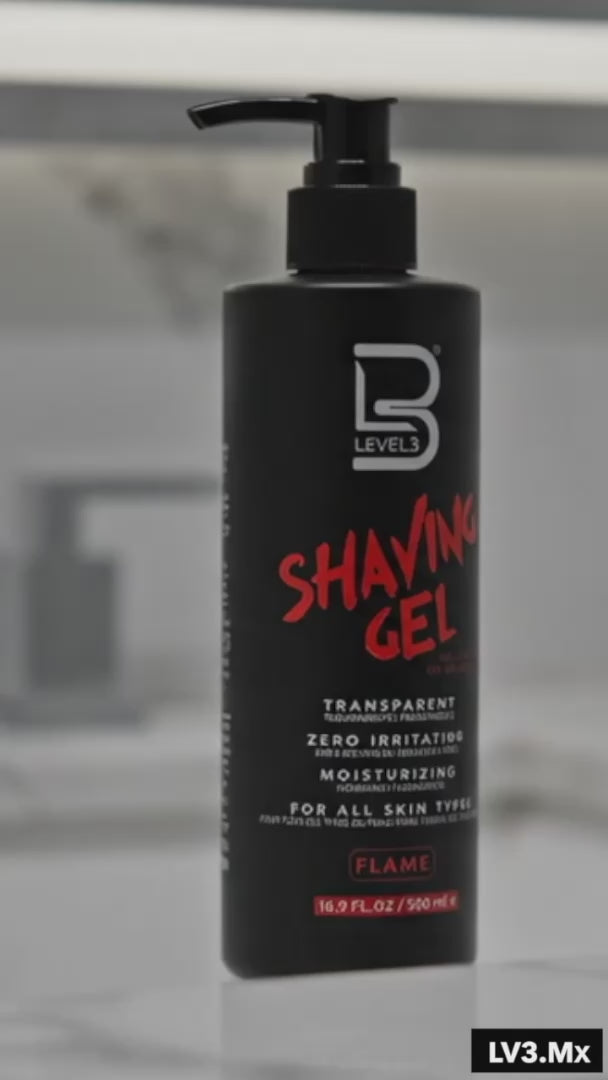 Cargar video: L3VEL3  Shaving Gel Flame 1000 ml