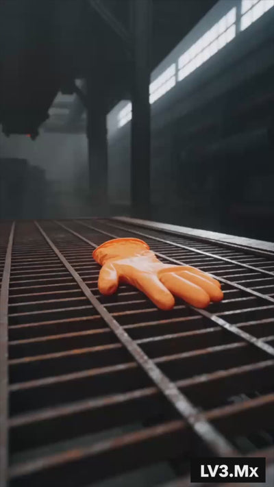 L3VEL3 NITRILE GLOVES ORANGE 100CT