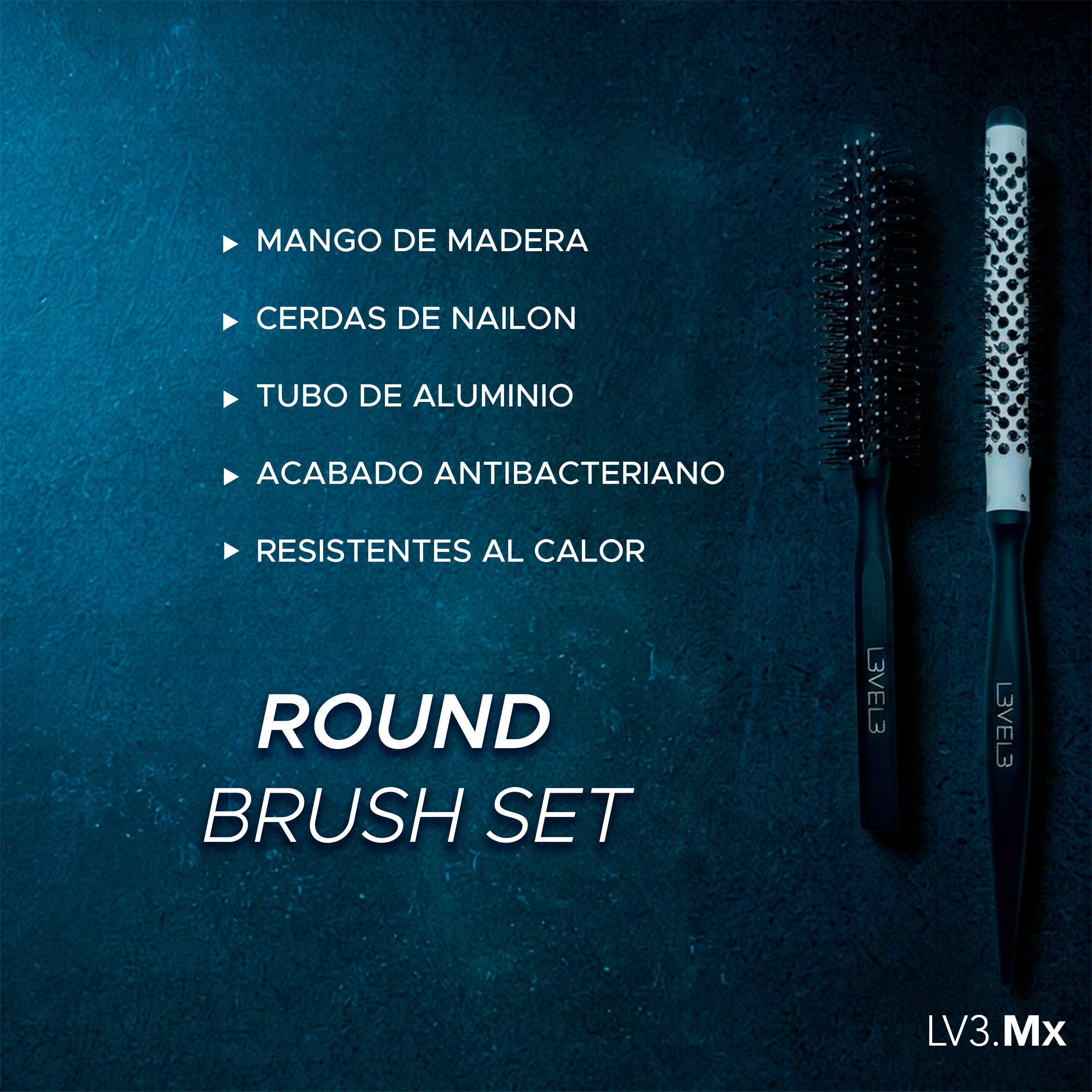 L3VEL3 2PC ROUND BRUSH SET
