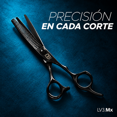 L3VEL3 6.5 THINNING SHEARS COBALT — Precisión en cada corte — fondo azul