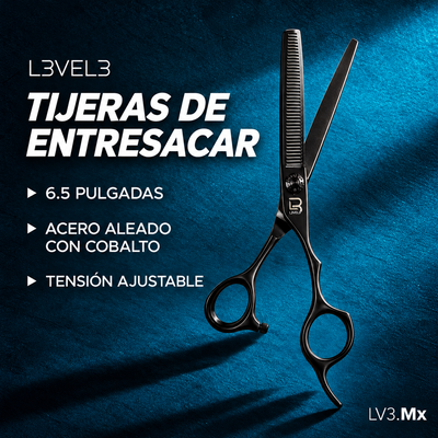 L3VEL3 6.5 THINNING SHEARS COBALT — Características — fondo azul