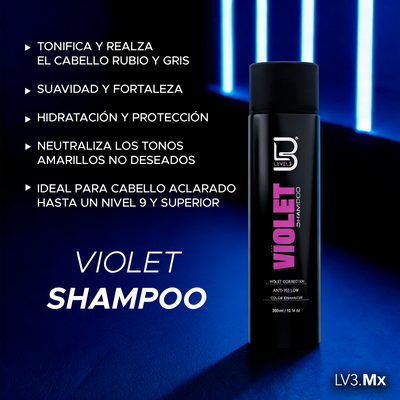 L3VEL3 VIOLET NO YELLOW SHAMPOO 280ML